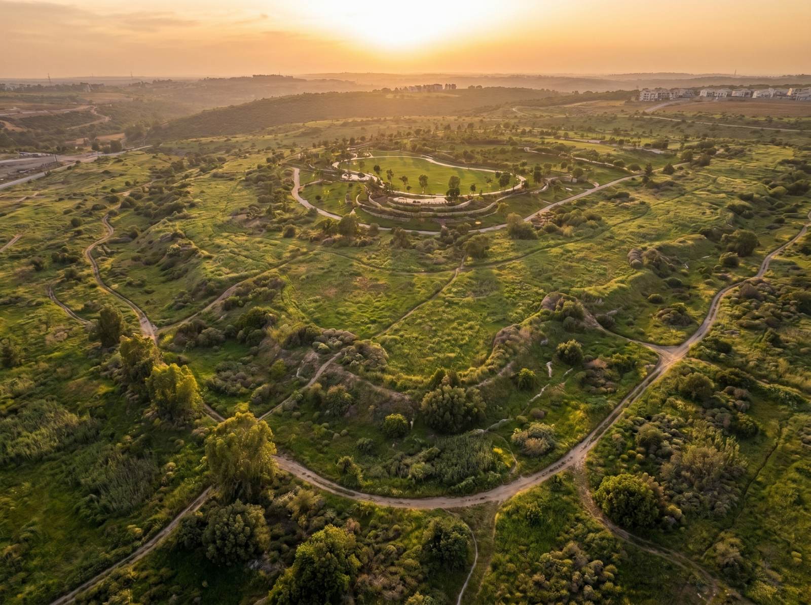 Aerial view of land